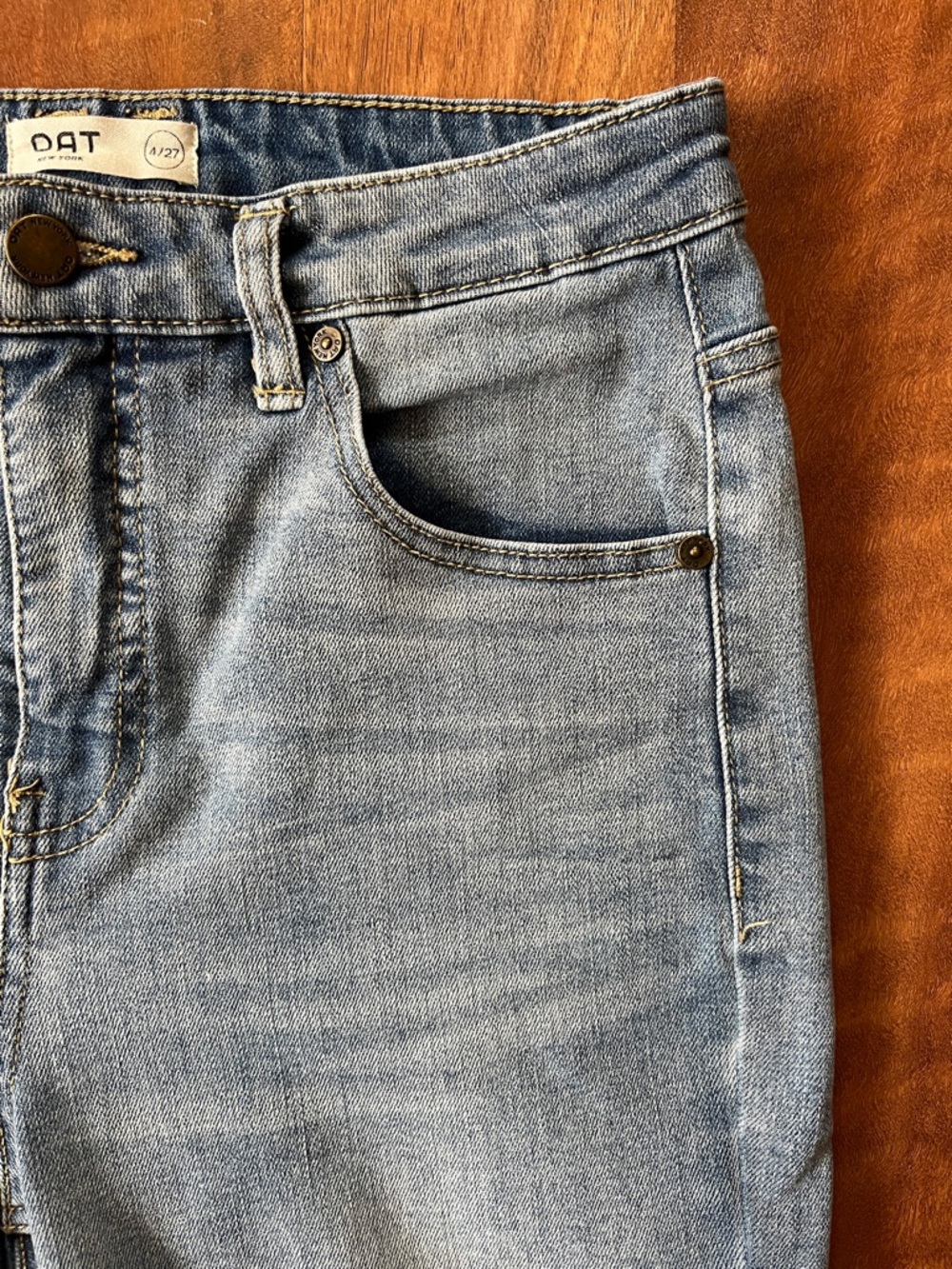 Like new Light Wash Straight-Leg Oat Jeans - Picture 4 of 16